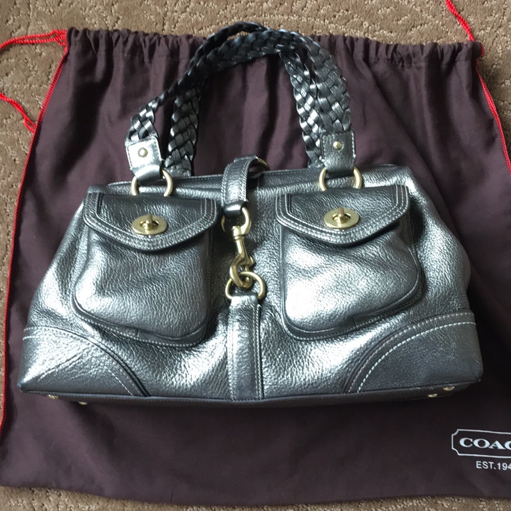 Coach metallic handbag